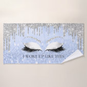 Maak glitter Eyes Drip Blue, ik doe alsof dit1 Badhanddoek (Badhanddoek)