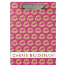 Maak Gold Glitter Lips Roze Persoonlijke naam