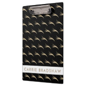 Maak Gold Glitter-ogen zwart, personaliseer naam Klembord (Links)