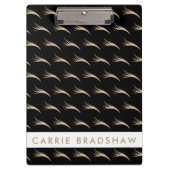 Maak Gold Glitter-ogen zwart, personaliseer naam Klembord (Voorkant)