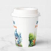 Maak golven Happy Shark onder het Zee Verjaardag Papieren Bekers (Rechts)