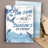 🦈 Maak golven met onze haaien-verjaardag Kaart