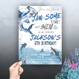 🦈 Maak golven met onze haaienverjaardag Kaart