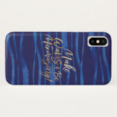 Maak golven | Navy & Goud Inspirerende Quote Case-Mate iPhone Case (Achterkant (horizontaal))