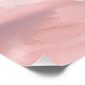 Maak golven roze blauw kuststrand gouache perfect poster (Hoek)