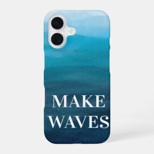 Maak golven, turquoise blauwe zee telefoonhoes, Oc iPhone 16 Hoesje