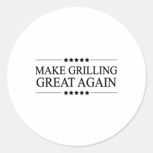 Maak grillen weer geweldig grappig cadeau voor BBQ Ronde Sticker