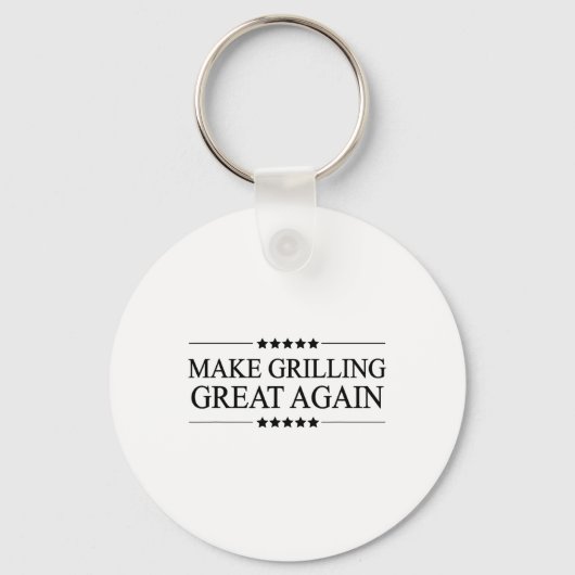 Maak grillen weer geweldig grappig cadeau voor BBQ Sleutelhanger (Voorkant)