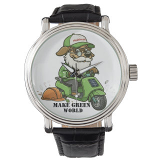 Maak groene wereld horloge