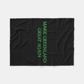 Maak Groenland Groot Weer Groene Trump Meme Mannen Fleece Deken (Voorkant (Horizontaal))