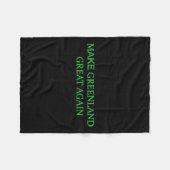 Maak Groenland Groot Weer Groene Trump Meme Mannen Fleece Deken (Voorkant (Horizontaal))