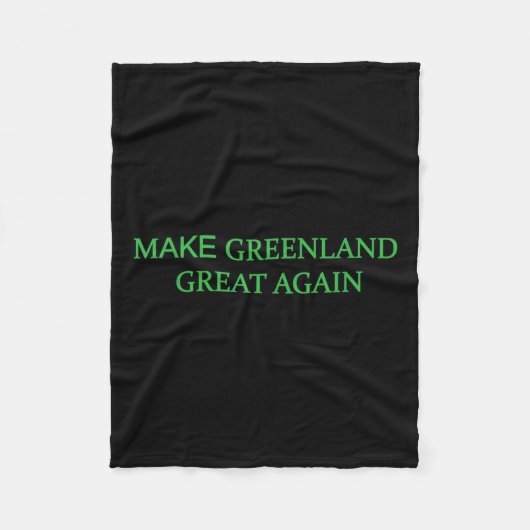Maak Groenland Groot Weer Groene Trump Meme Mannen Fleece Deken (Voorkant)