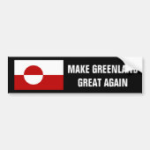 Maak Groenland weer groot met de vlag van het land Bumpersticker (Voorkant)