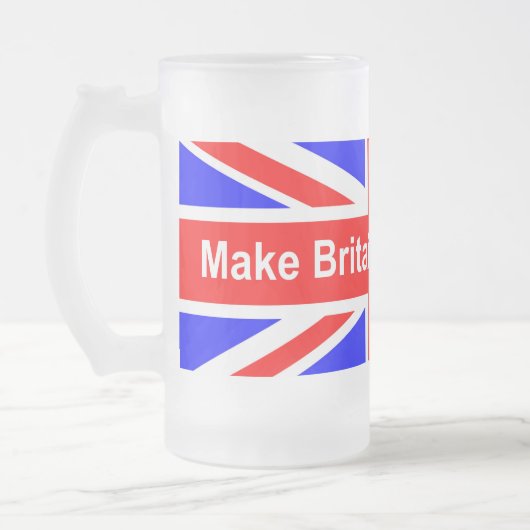 Maak Groot-Brittannië weer groot, koop Brits Matglas Bierpul (Links)