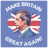 Maak Groot-Brittannië weer groot Nigel Farage Stic Sticker (Voorkant)