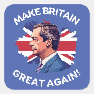 Maak Groot-Brittannië weer groot Nigel Farage Vierkante Sticker