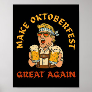 Maak Groot Opnieuw Trump Duits Bier Partij Prost _ Poster