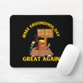 Maak Groundhog Day weer geweldig Funny Ground Hog Muismat (Met muis)