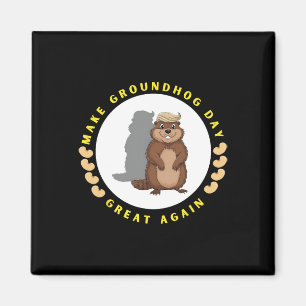 Maak Groundhog Day weer geweldig Funny Shadow Pupp Magneet