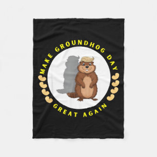 Maak Groundhog Day weer geweldig Grappige Schaduwp Fleece Deken