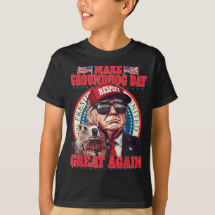 Maak Groundhog Day weer geweldig, grappige Trump v T-shirt