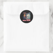 Maak Gulf Great weer grappig Trump welkom in Ameri Ronde Sticker (Tas)