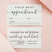 Maak haar minimalistisch zwart en wit eenvoudig afsprakenkaartje