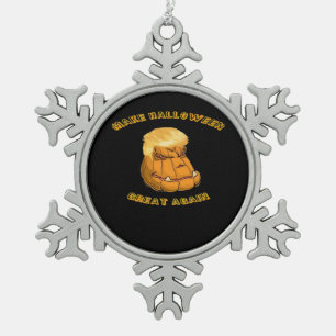 Maak Halloween Great Again Classic - Luiaard in pr Tin Sneeuwvlok Ornament