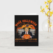 Maak Halloween Spooky Again Grappig Trump Hallowee Kaart (Gele Bloem)