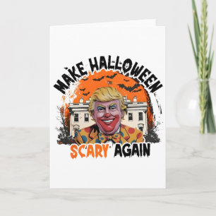 Maak Halloween weer eng Trump Clown Grappig Spel Kaart