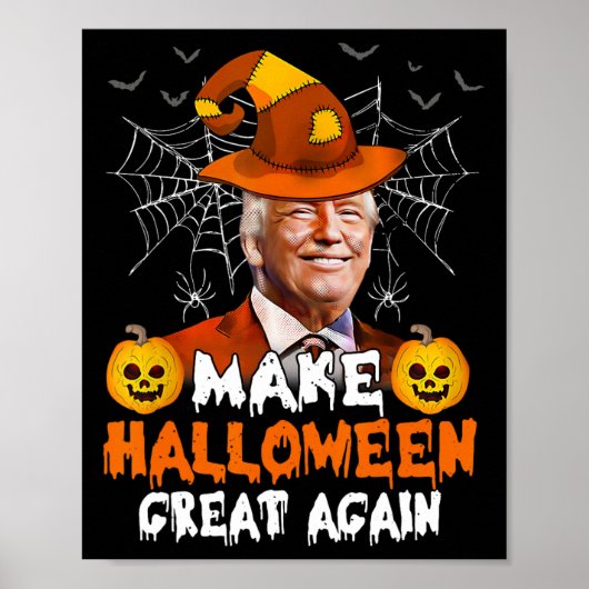 Maak Halloween weer geweldig Grappig Trump Jack O  Poster (Voorkant)