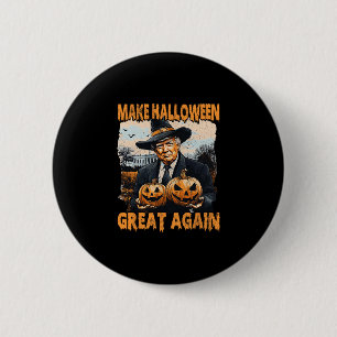 Maak Halloween weer geweldig Grappige Trump Heks J Ronde Button 5,7 Cm