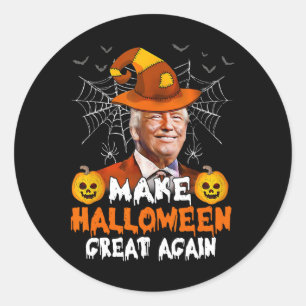 Maak Halloween weer geweldig, grappige Trump Jack Ronde Sticker