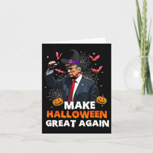 Maak Halloween weer geweldig Grappige Trump Spooky Kaart
