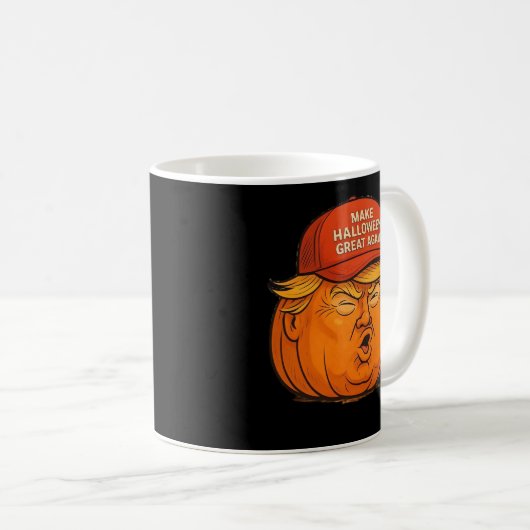 Maak Halloween weer geweldig - grappige Trumpkin-s Koffiemok (Voorkant rechts)
