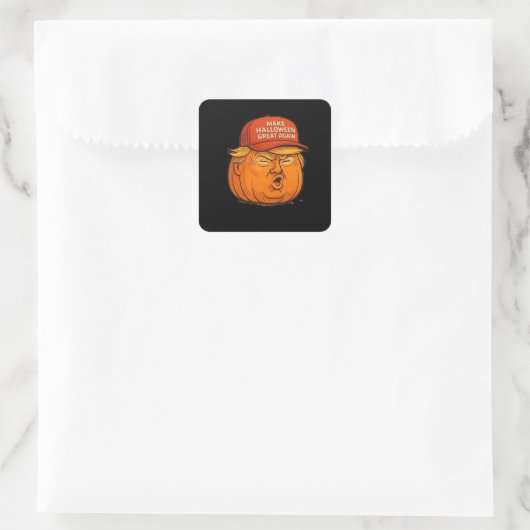 Maak Halloween weer geweldig - grappige Trumpkin-s Vierkante Sticker (Tas)