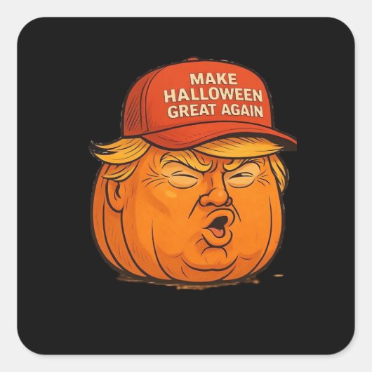 Maak Halloween weer geweldig - grappige Trumpkin-s Vierkante Sticker (Voorkant)