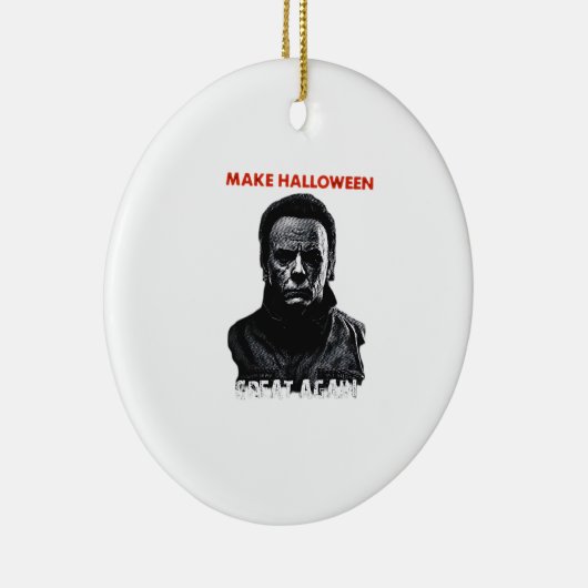 Maak Halloween weer geweldig - Scary Horror Hallow Keramisch Ornament (Rechts)