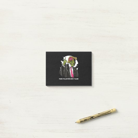 Maak Halloween weer geweldig Trump zombie Hallowen Post-it® Notes (Op bureau)