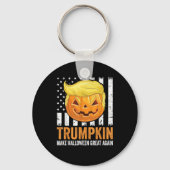 Maak Halloween weer geweldig Trumpkin Funny Hair P Sleutelhanger (Voorkant)