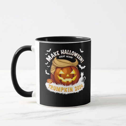 Maak Halloween weer geweldig Trumpkin Mok (Links)