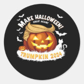 Maak Halloween weer geweldig Trumpkin Ronde Sticker (Voorkant)