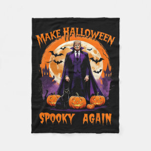 Maak Halloween weer griezelig Grappig Trump Hallow Fleece Deken