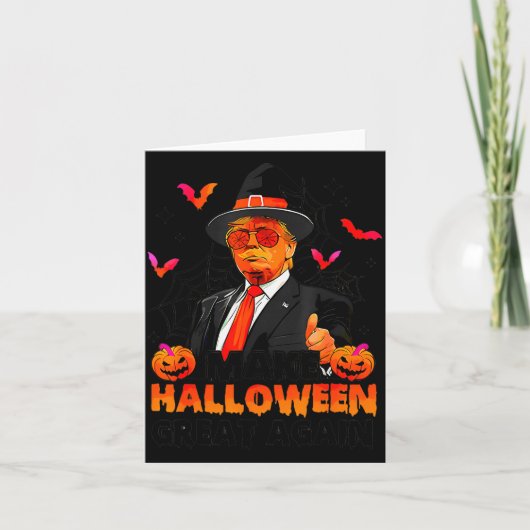 Maak Halloween weer Groot Grappig Trump Soky Stree Kaart (Voorkant)