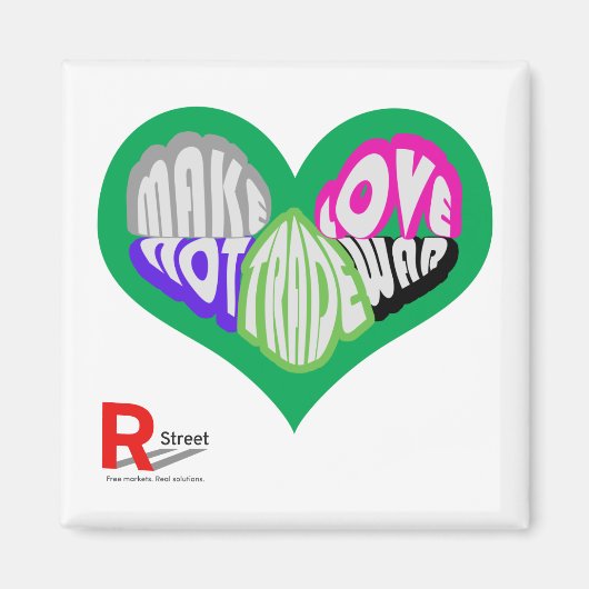 Maak handel liefde niet handel oorlog magneet (Voorkant)