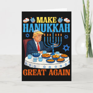Maak Hanukkah Groot Again Trump Menorah Chanukah P Kaart