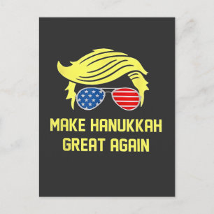 Maak Hanukkah Groot Opnieuw Trump Joods Briefkaart