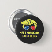 Maak Hanukkah Groot Opnieuw Trump Joods Ronde Button 5,7 Cm (Voorkant /achterkant)
