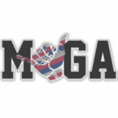 MAAK HAWAII WEER GEWELDIG HIFLAG SHAKA- SPEEL OP M STICKER (Voorkant)