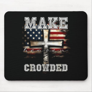 Maak Hemel Gevuld Kruis _ Amerikaanse Vlag Christe Muismat
